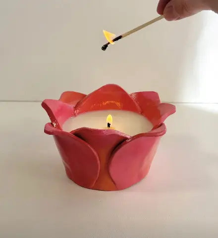 Flower candle diy inspo