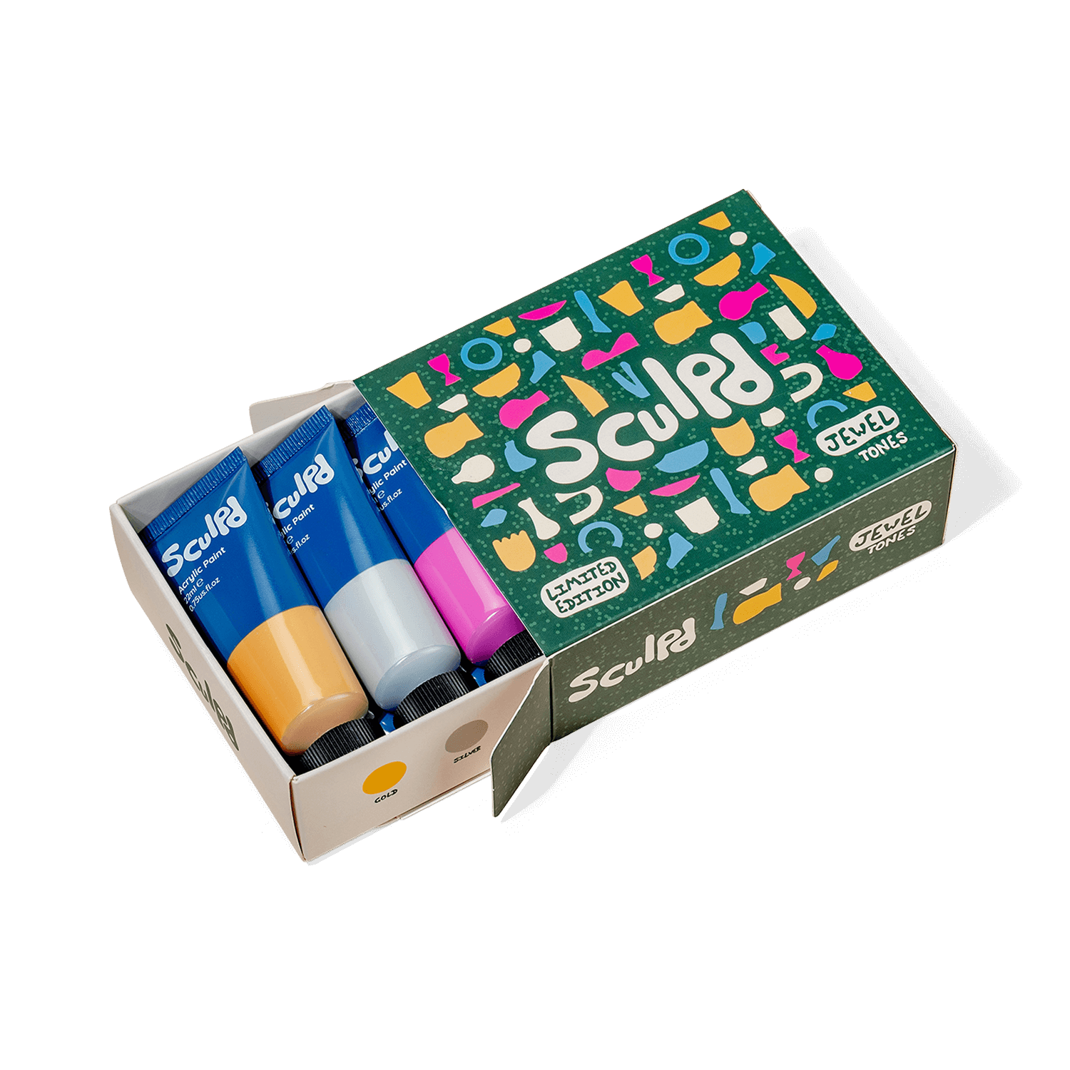 Jewel Tones Acrylic Paint Set Paint Set Sculpd