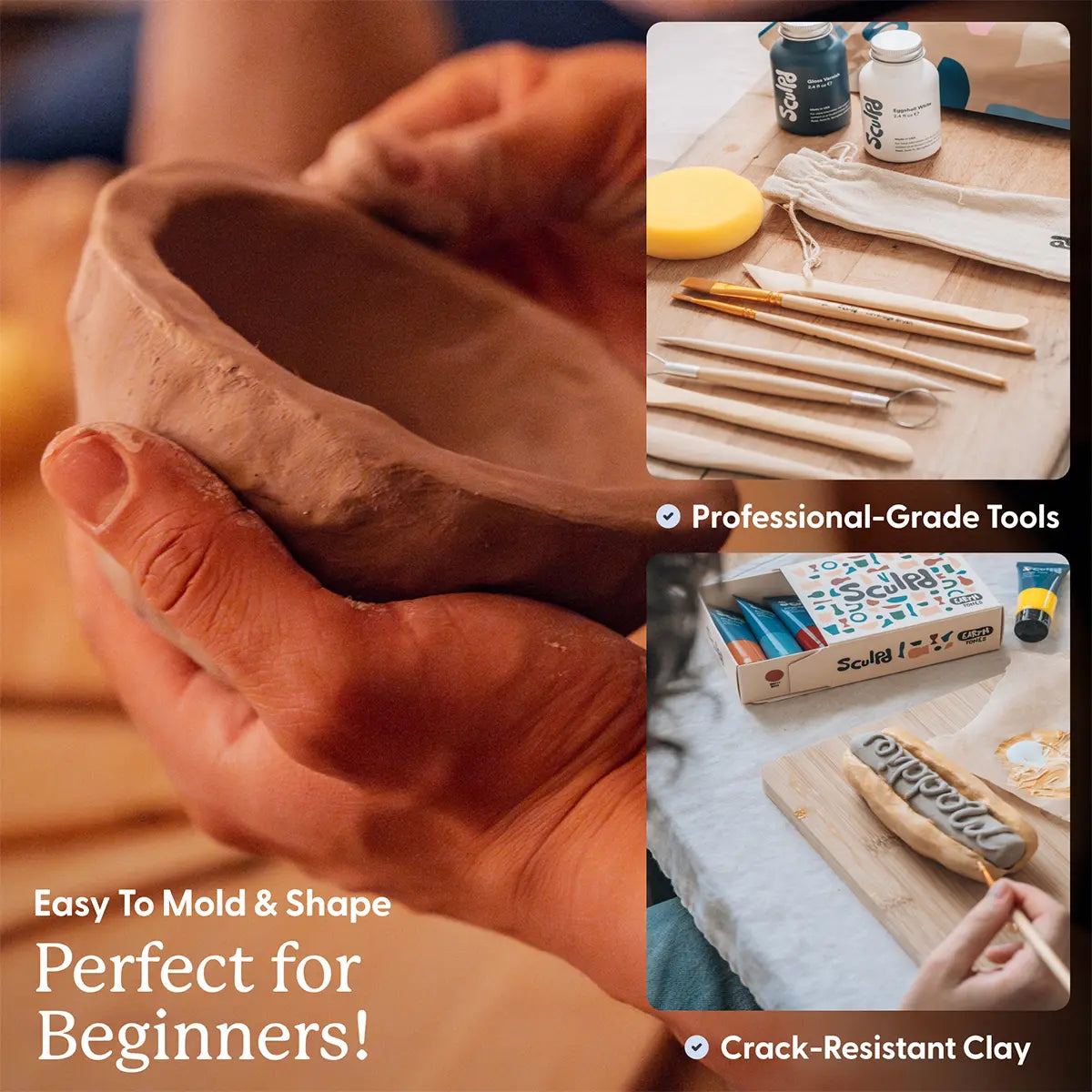 Crack Resistant Pottery Kit Sculpd Clay