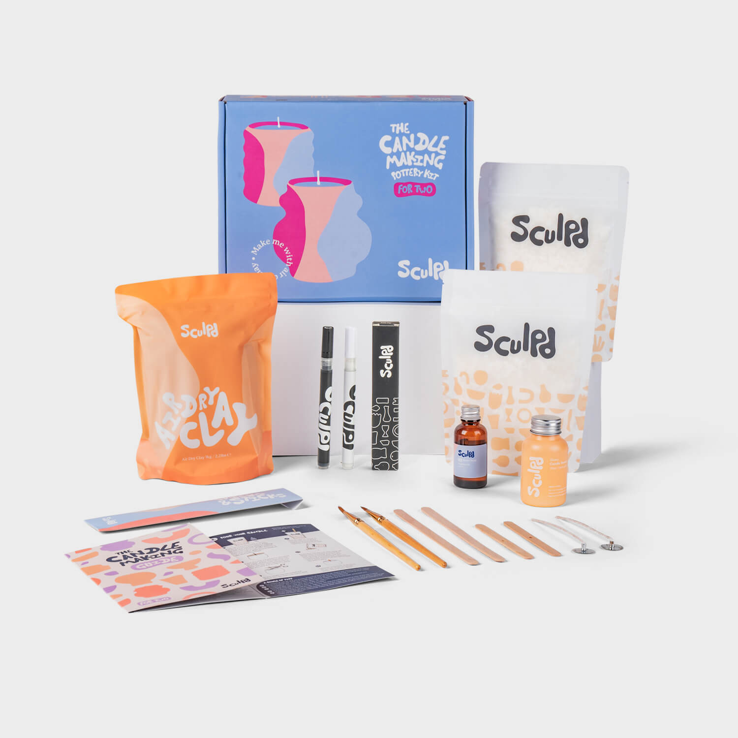 Sculpd Candle Making Kit for Two with Fine Tip Pens