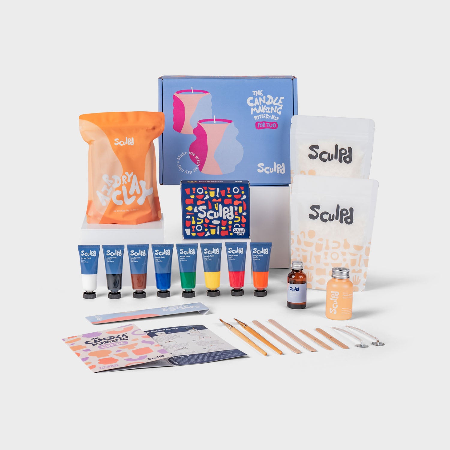 Sculpd Candle Making Kit Candle Making Kit Sculpd Classic Tones Two Candles Ginger & Orange