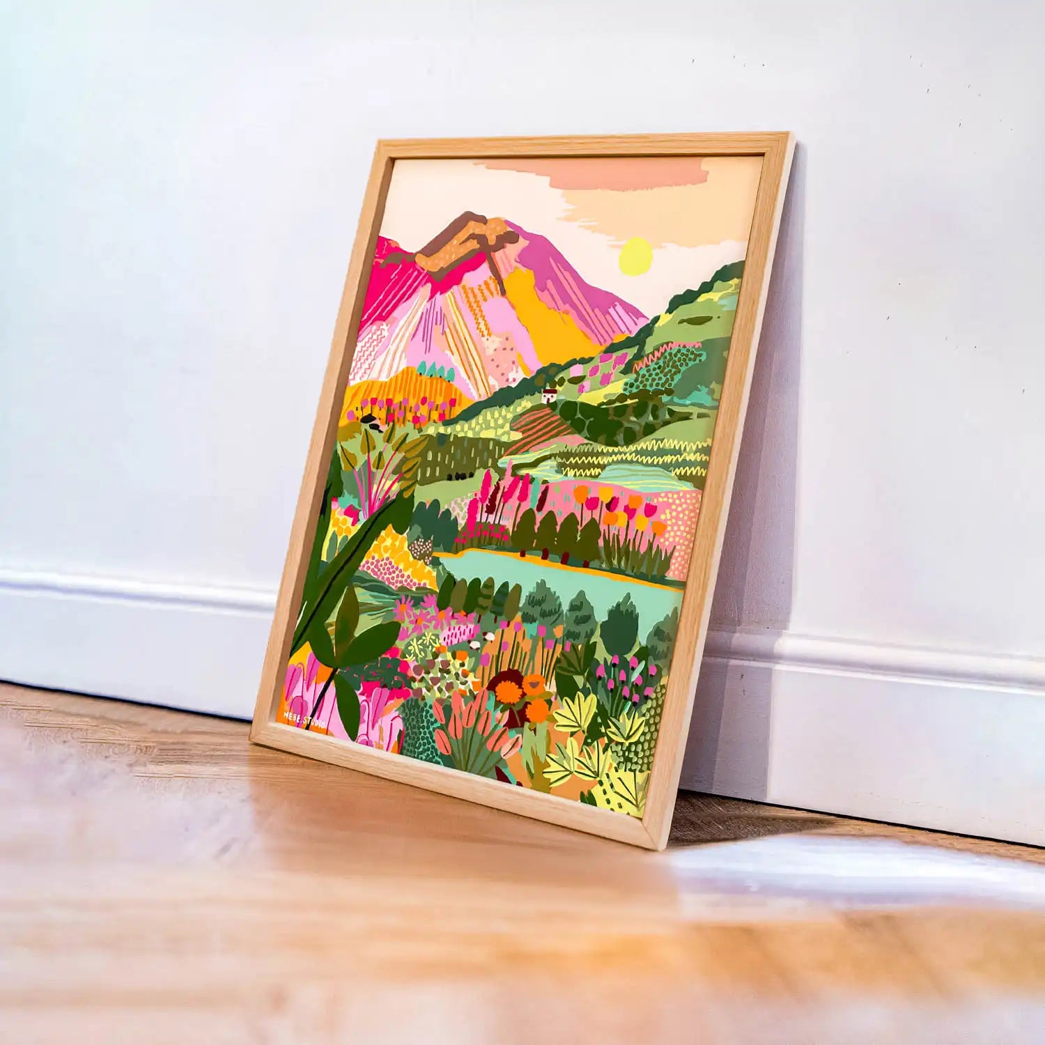 Rainbow Mountain Artwork with Sculpd Paint By Numbers x Hebe