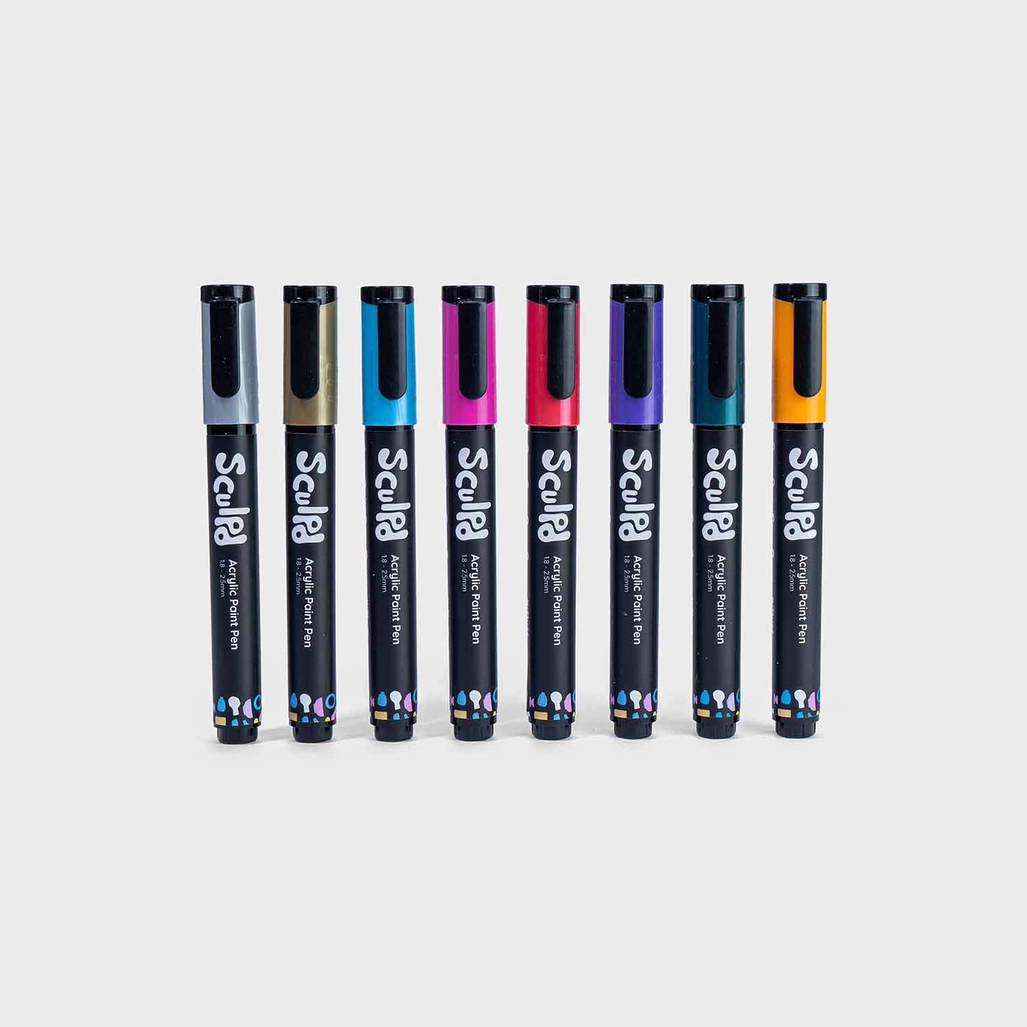 BEMLP Waterproof metallic paint marker pens with fluorescence