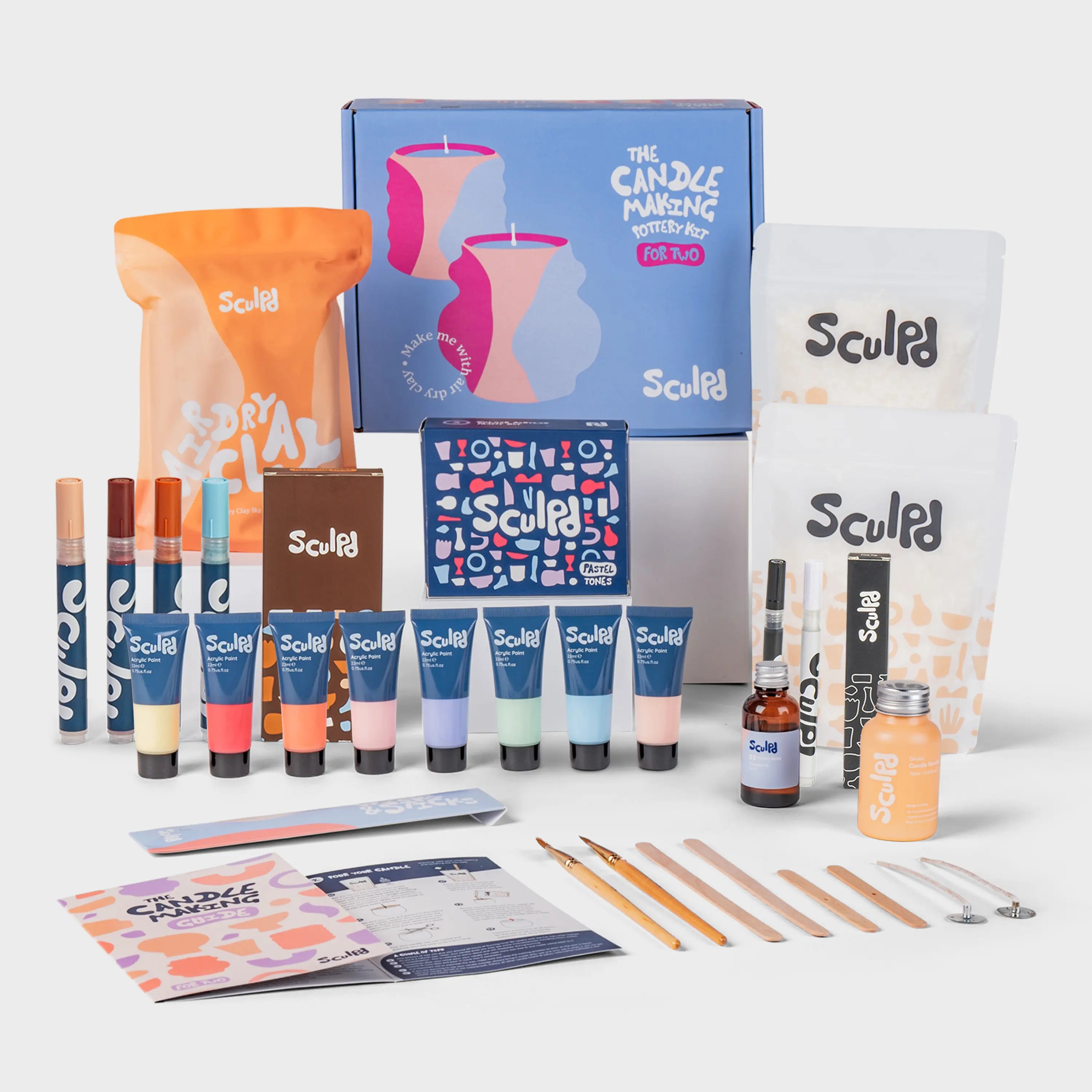 Ultimate Candle Pastel Paints with Terracotta & Fine Tip Pens