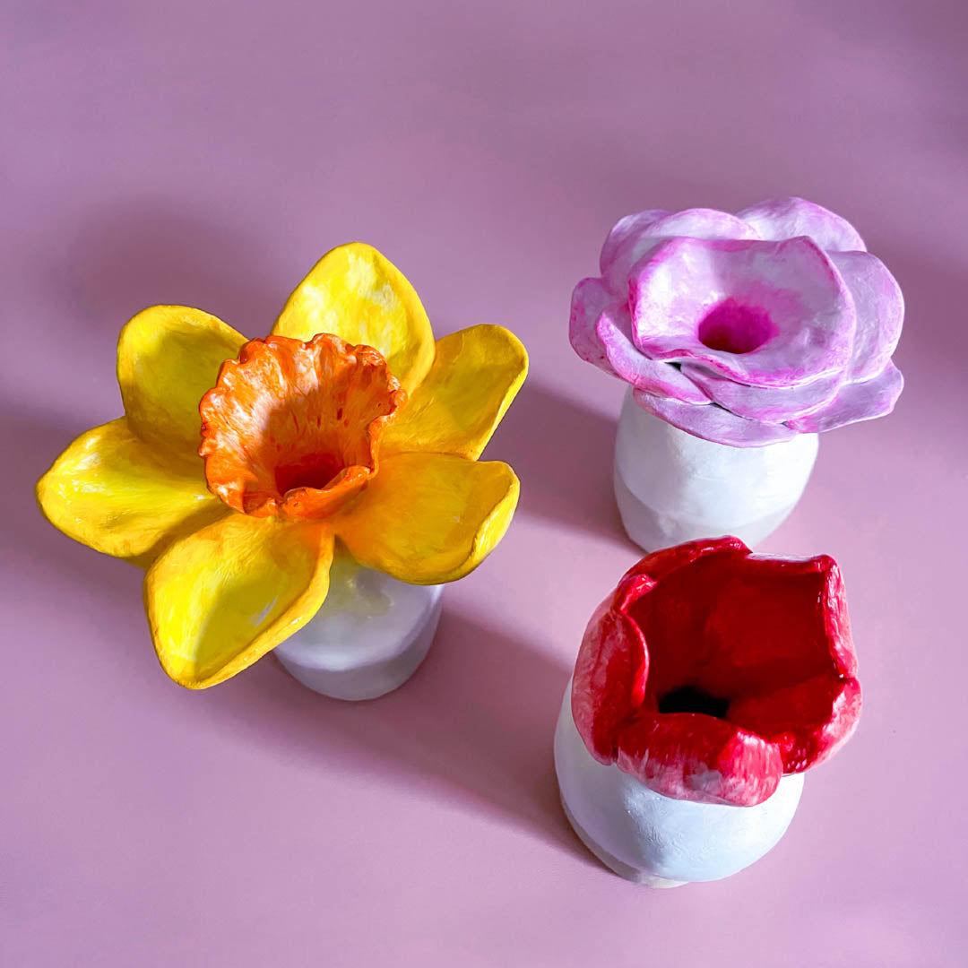 Flower Vase Pottery Kit (Air Dry Clay)